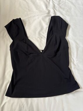 Free People Black V-Neck Stretch Camisole